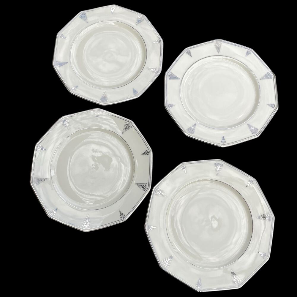 Art Deco Salad Plates Community China Deauville Lot of 4 1920s Bavaria READ